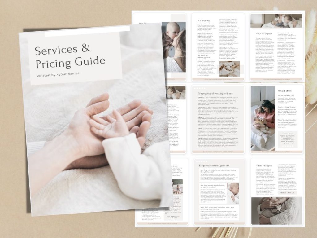 Services & Pricing Guide - Sleep Consultant Design
