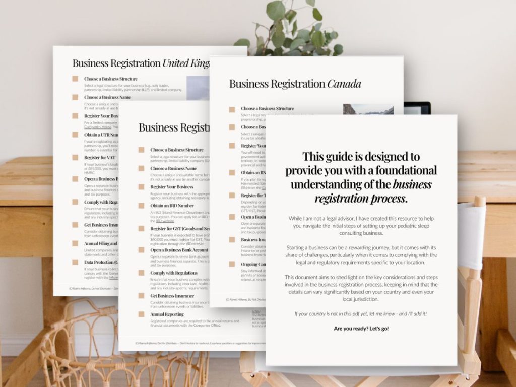 Sleep Consultant Business Registration - guide to launch your sleep consulting business