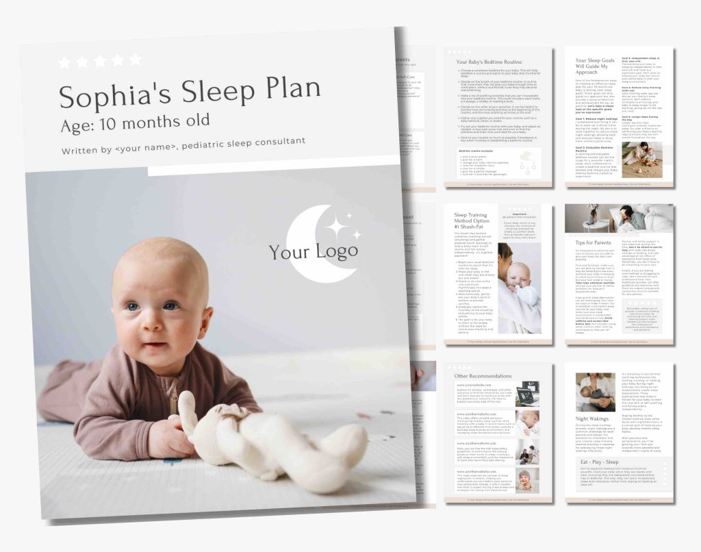 Sophia Sleep Plan Template Sleep Consultant Design by Rianna