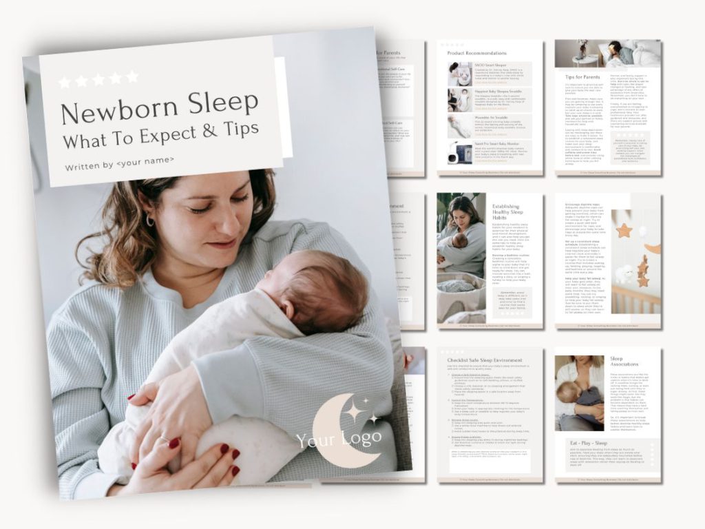 Newborn Sleep Guide Template for Sleep Consultants by Rianna founder of Sleep Consultant Design