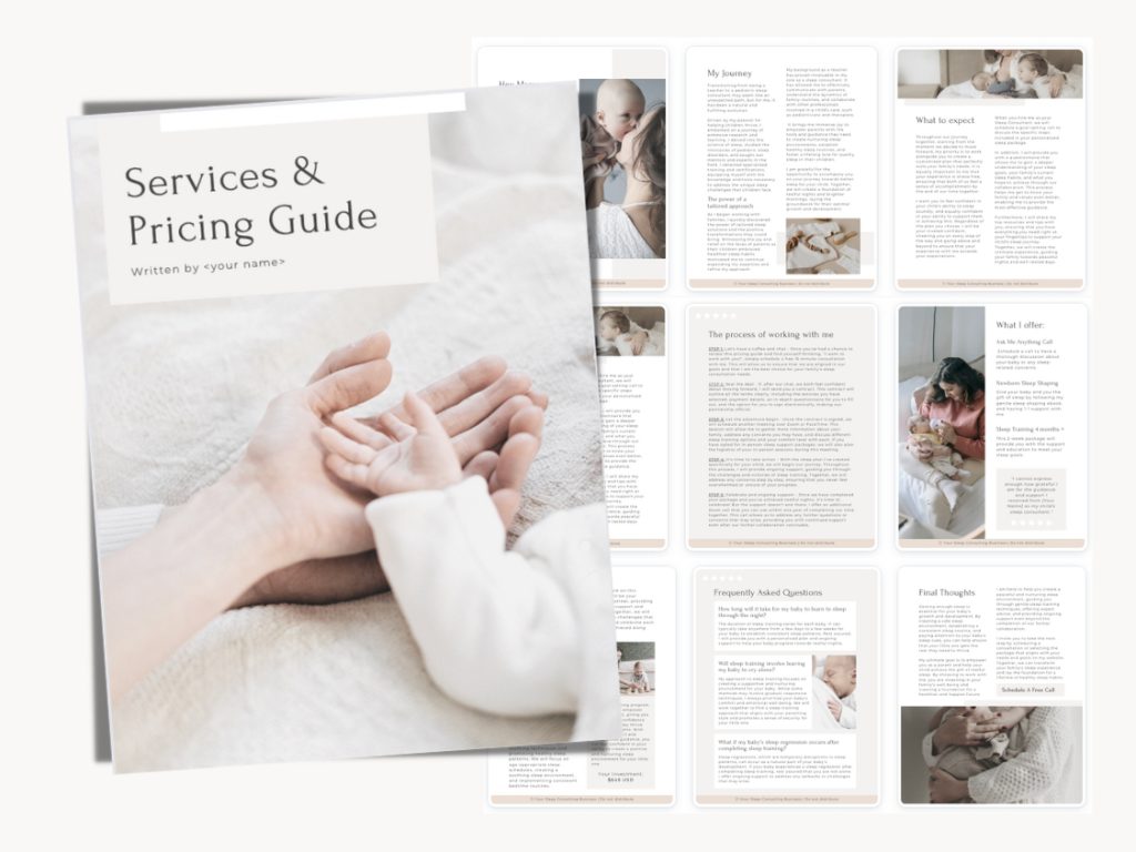 Services & Pricing Guide for Sleep Consultants