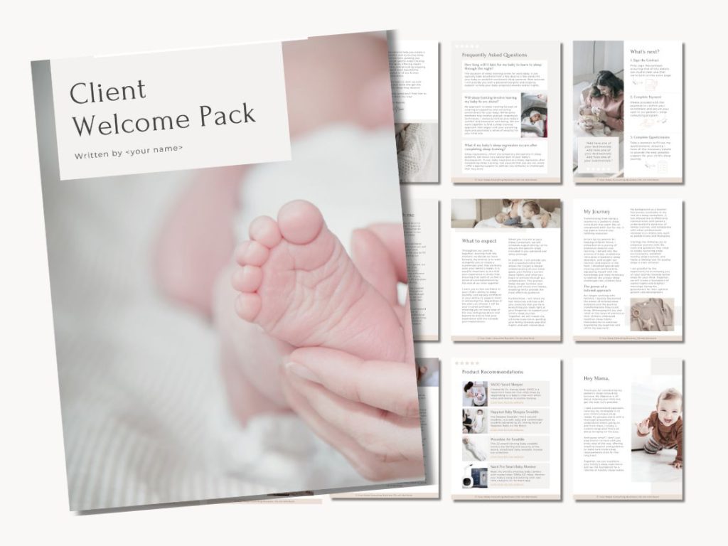 Client Welcome Pack - to blow your sleep consulting clients away