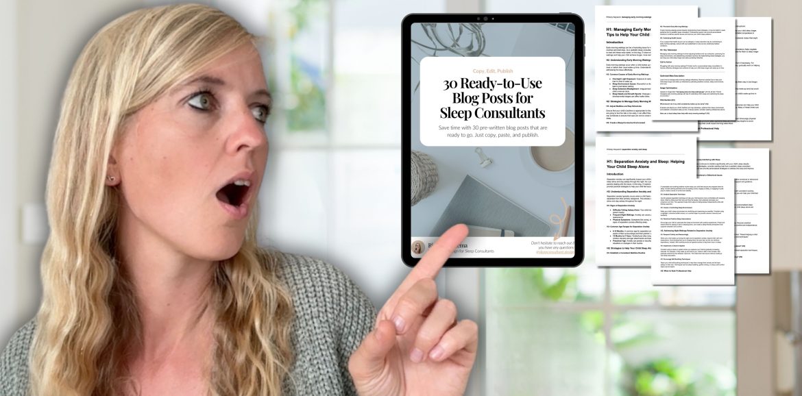 30 ready-to-post blog articles for sleep consultants | Sleep Consultant Design by Rianna Hijlkema