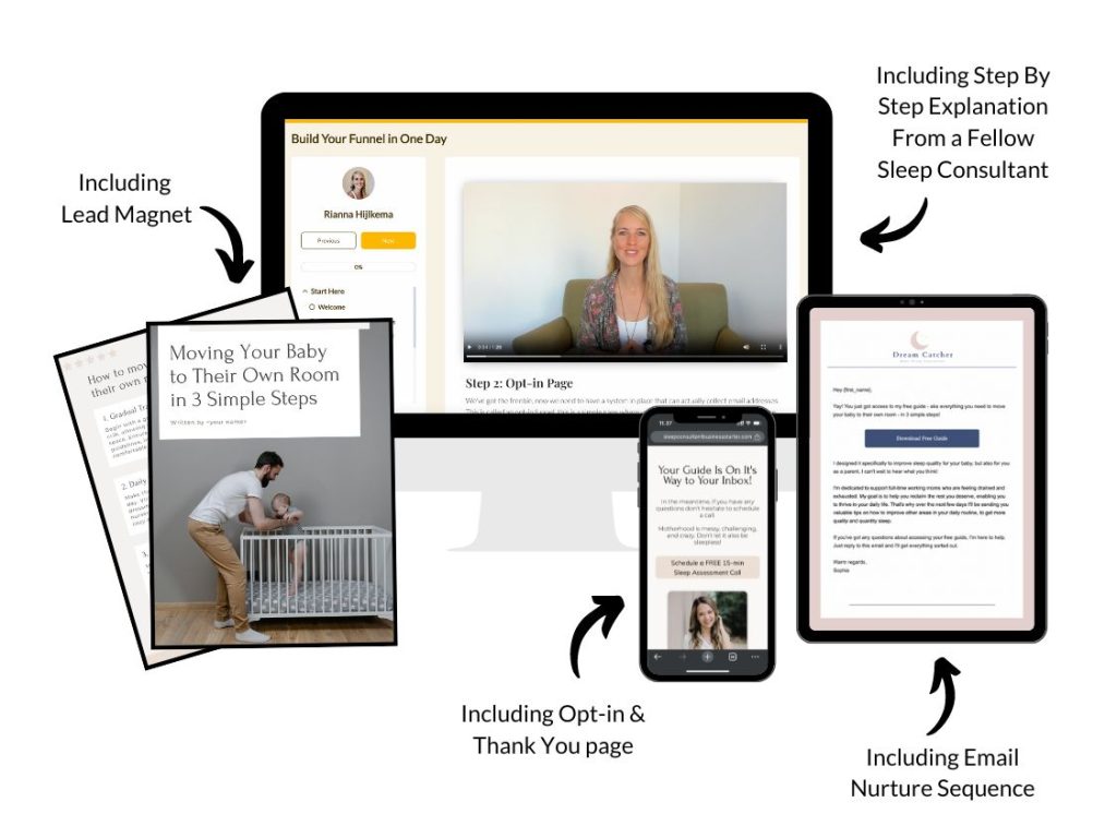 Build Your Funnel in One Day | Sleep Consultant Design by Rianna Hijlkema