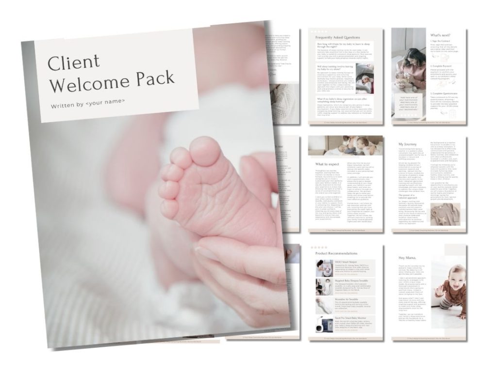 Client Welcome Pack | Sleep Consultant Design by Rianna Hijlkema