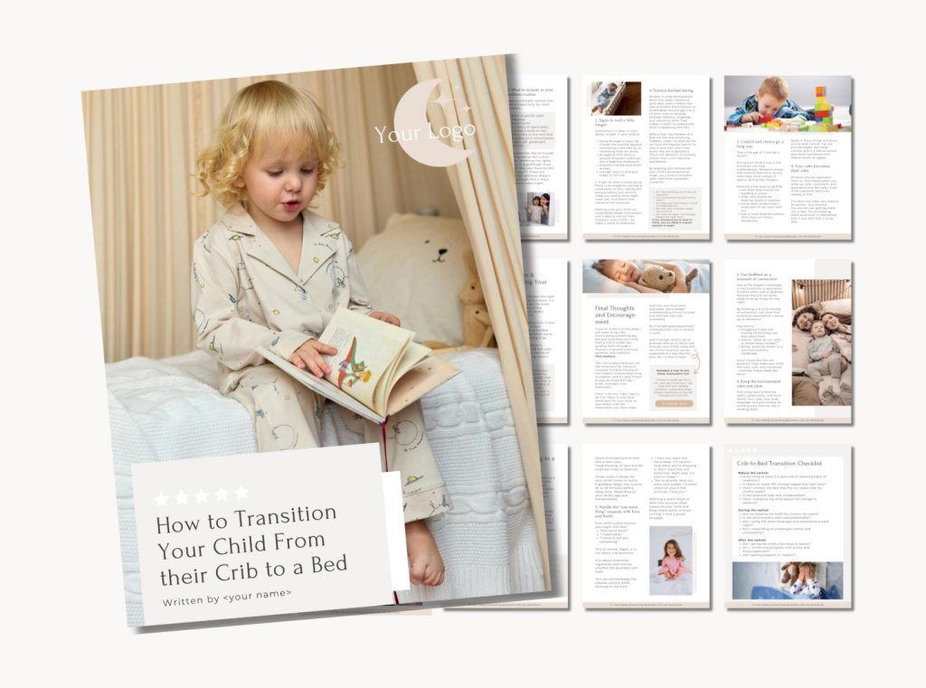 crib-to-bed transition guide template for pediatric sleep consultants